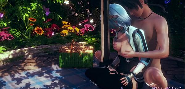  Genshin Impact Hentai 3D - Eula rubing tits, fingering and fucked with creampie - Anime manga cartoon asian japanese Porn Game